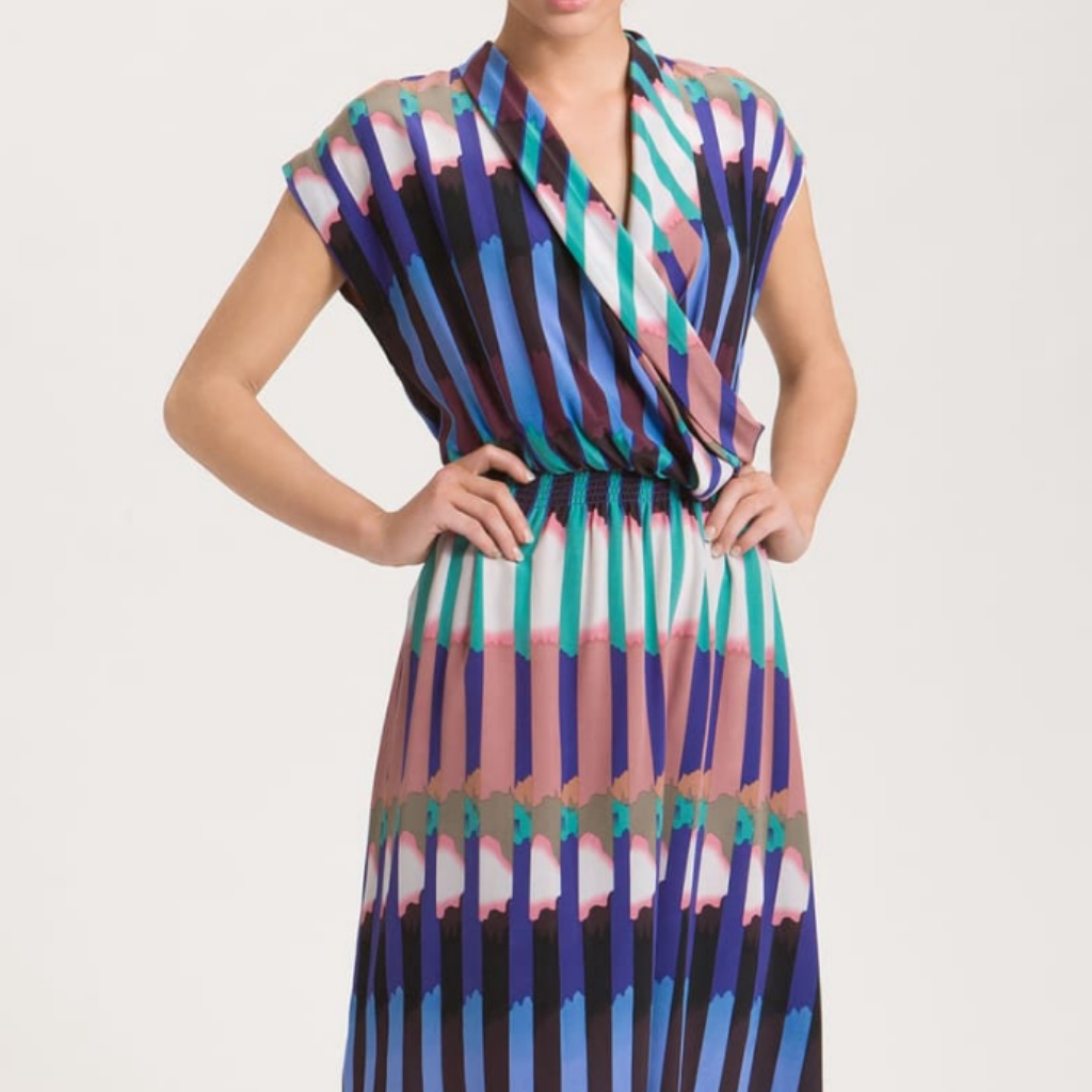 Nwt_presley Skye_devon Silk Wrap Dress_xs